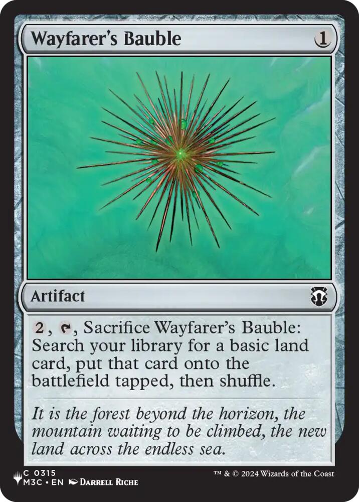 Wayfarer's Bauble (M3C), The List Reprints 315