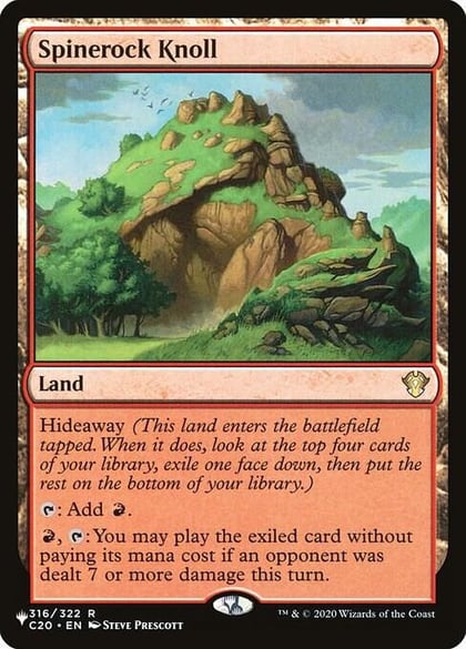 Spinerock Knoll (C20), The List Reprints 316