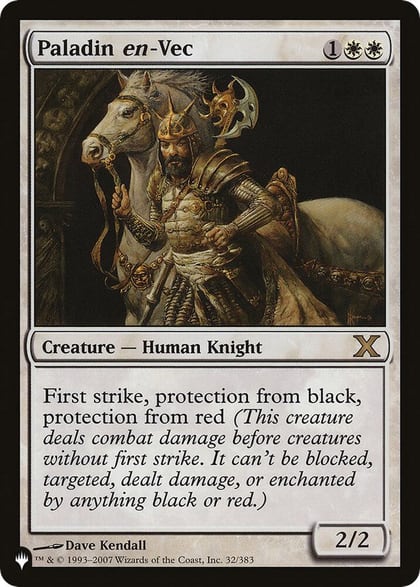Paladin en-Vec, The List Reprints 32/383