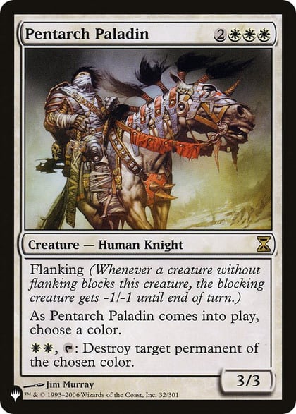 Pentarch Paladin, The List Reprints 32/301