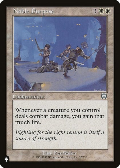 Noble Purpose, The List Reprints 32/350