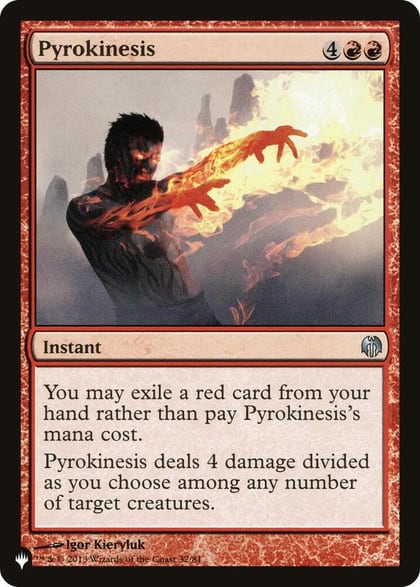 Pyrokinesis, The List Reprints 32/81