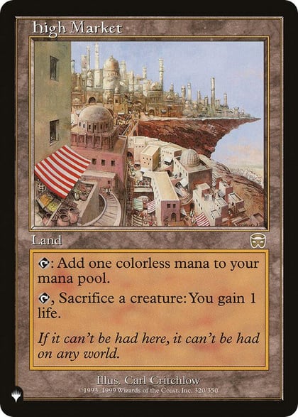 High Market, The List Reprints 320/350