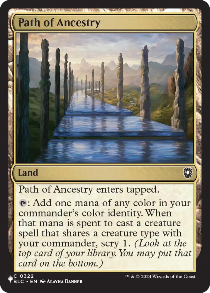 Path of Ancestry (BLC), The List Reprints 322