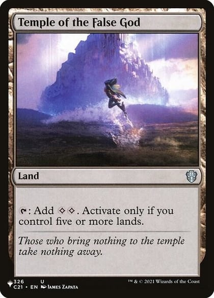 Temple of the False God (C21), The List Reprints 326