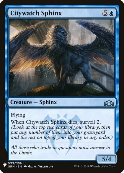 Citywatch Sphinx, The List Reprints 33