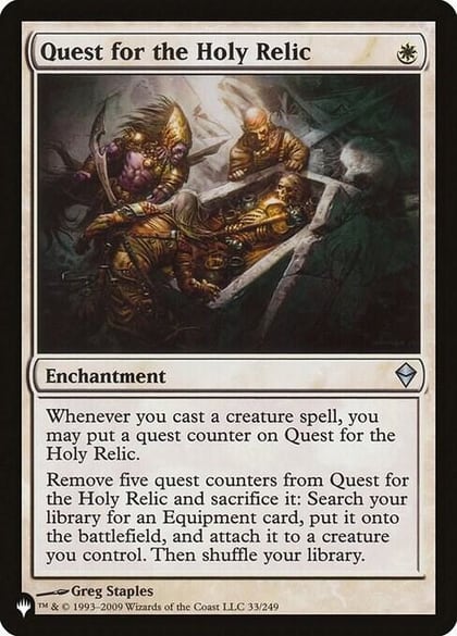 Quest for the Holy Relic, The List Reprints 33/249