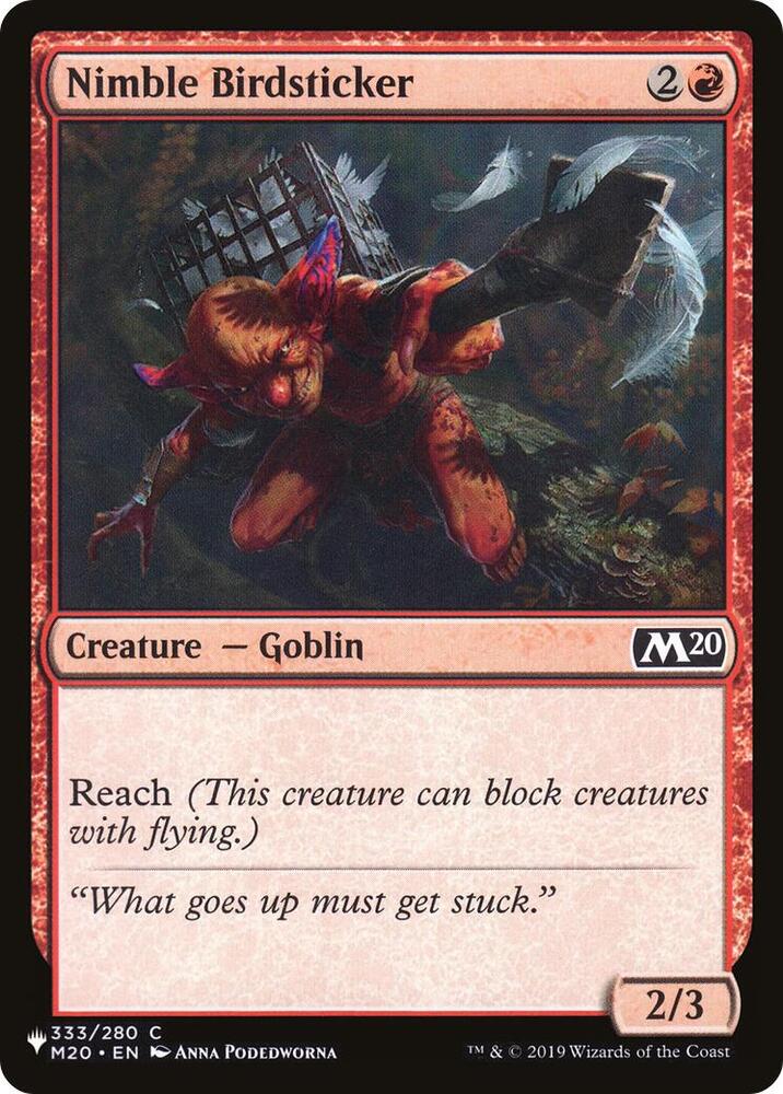 Nimble Birdsticker, The List Reprints 333/280
