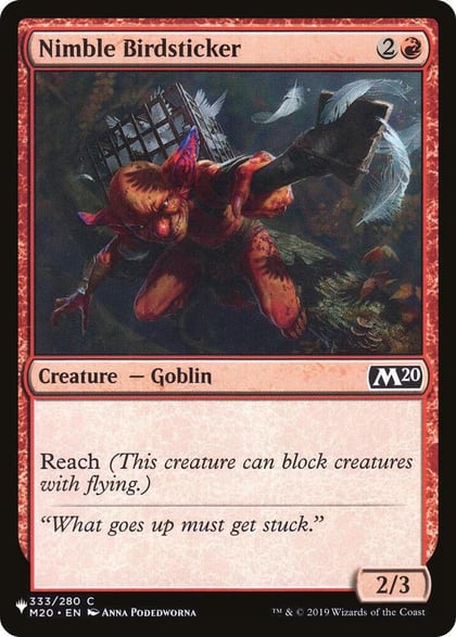 Nimble Birdsticker, The List Reprints 333/280