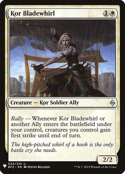 Kor Bladewhirl, The List Reprints 34