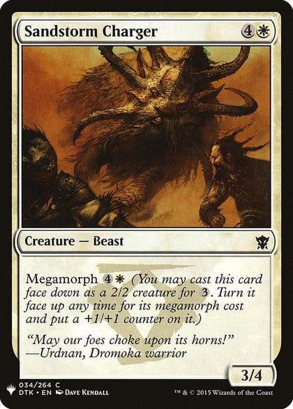 Sandstorm Charger, The List Reprints 34