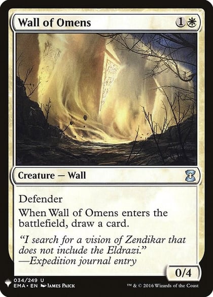 Wall of Omens (EMA), The List Reprints 34