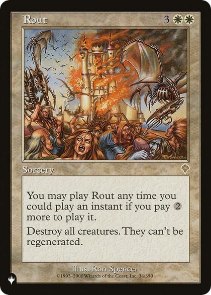 Rout (INV), The List Reprints 34/350