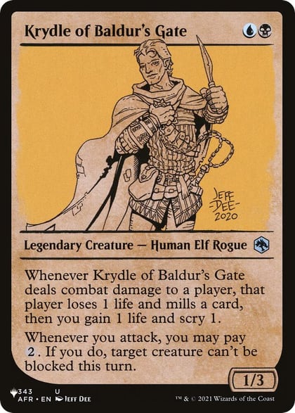 Krydle of Baldur's Gate (Showcase), The List Reprints 343/281