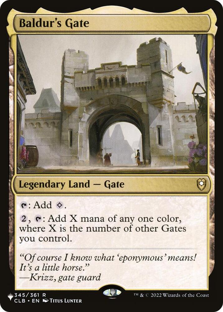 Baldur's Gate, The List Reprints 345/361
