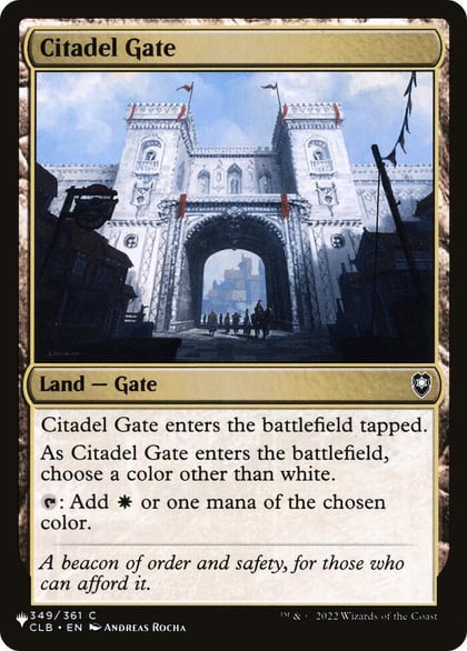 Citadel Gate, The List Reprints 349/361