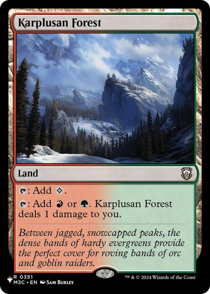 Karplusan Forest, The List Reprints 351