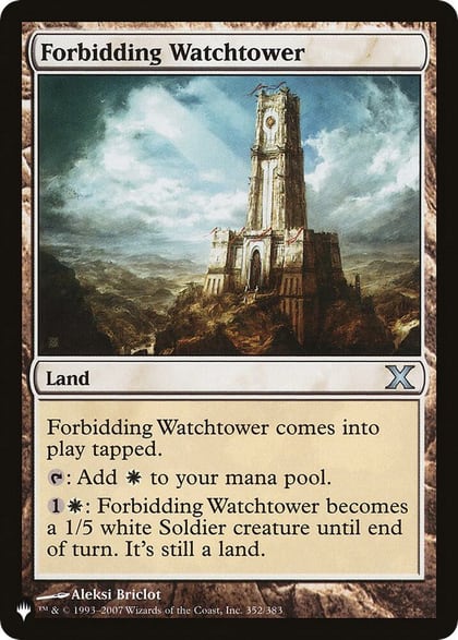 Forbidding Watchtower, The List Reprints 352/383