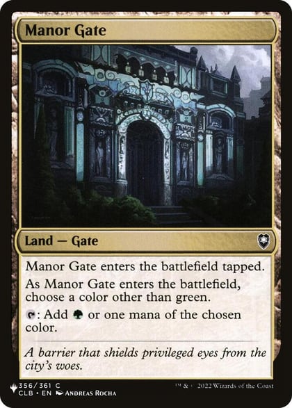 Manor Gate, The List Reprints 356/361