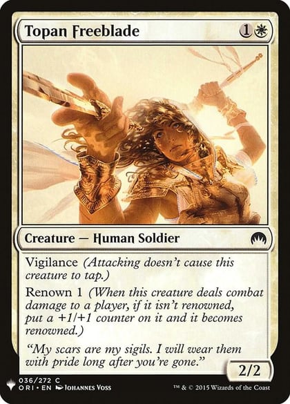 Topan Freeblade, The List Reprints 36