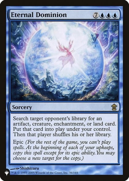 Eternal Dominion, The List Reprints 36/165