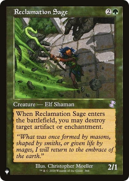Reclamation Sage, The List Reprints 366/289