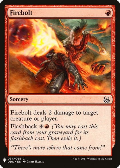 Firebolt, The List Reprints 37