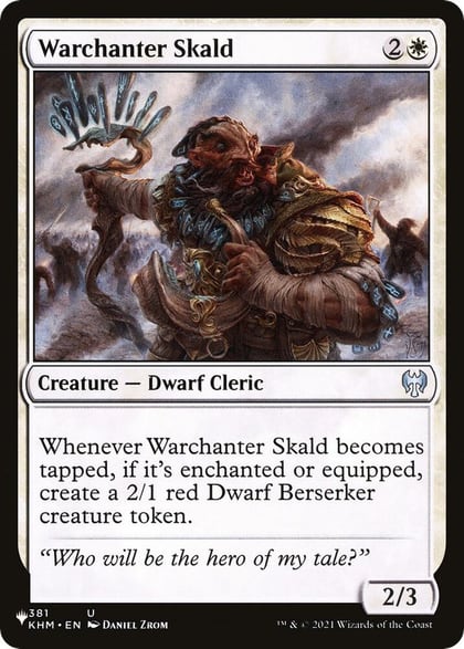 Warchanter Skald, The List Reprints 381/285