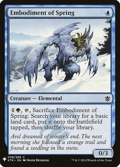 Embodiment of Spring, The List Reprints 39