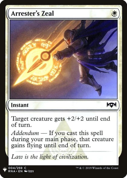 Arrester's Zeal, The List Reprints 4