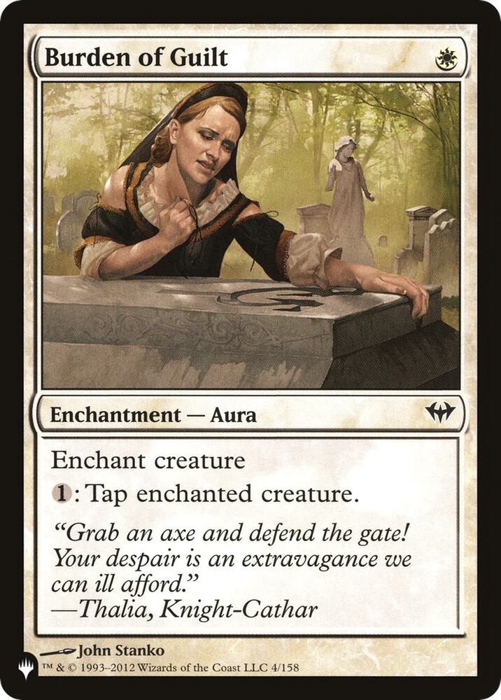 Burden of Guilt, The List Reprints 4/158
