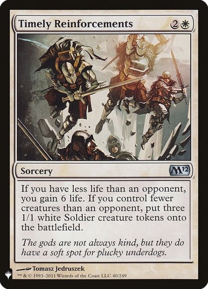 Timely Reinforcements, The List Reprints 40