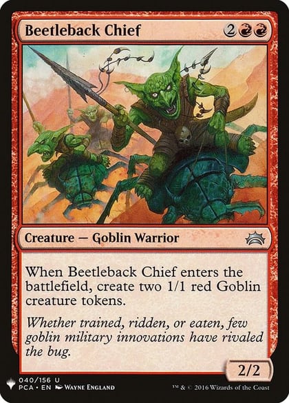 Beetleback Chief, The List Reprints 40
