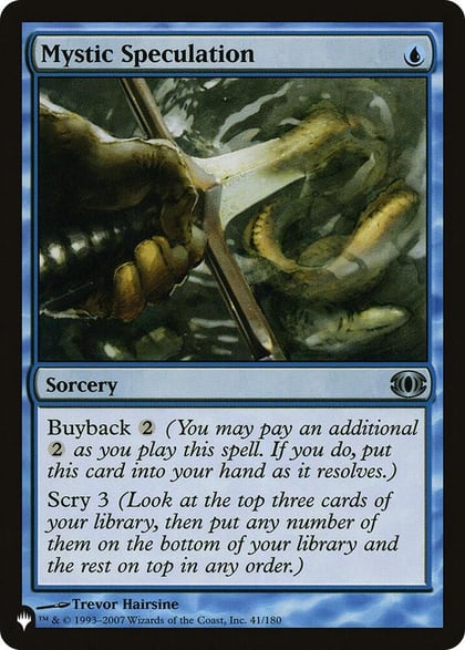 Mystic Speculation, The List Reprints 41/180