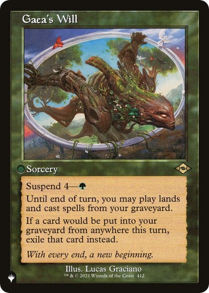 Gaea's Will, The List Reprints 412/303