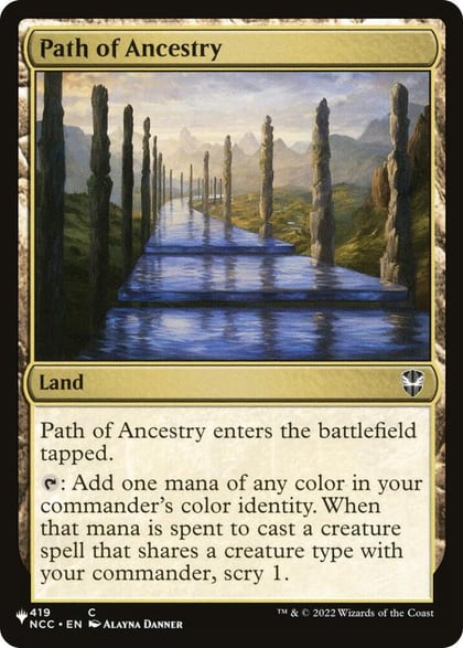 Path of Ancestry (NCC), The List Reprints 419/093