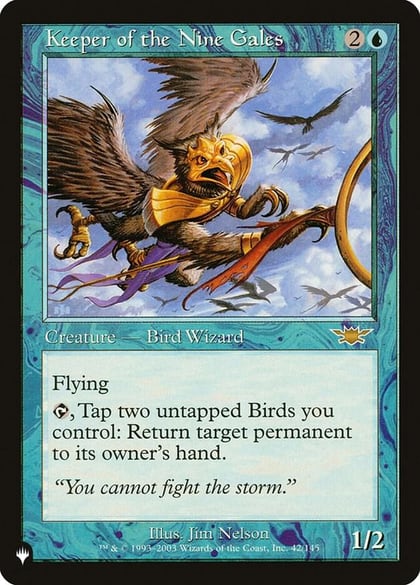 Keeper of the Nine Gales, The List Reprints 42/145