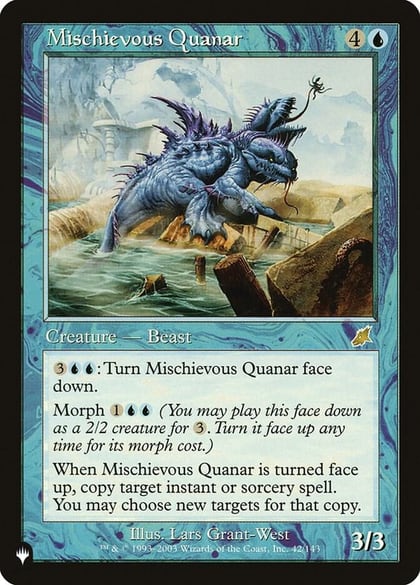 Mischievous Quanar, The List Reprints 42/143