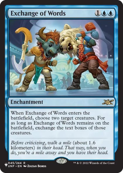 Exchange of Words, The List Reprints 45