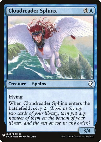 Cloudreader Sphinx, The List Reprints 47