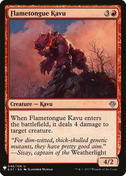 Flametongue Kavu, The List Reprints 48