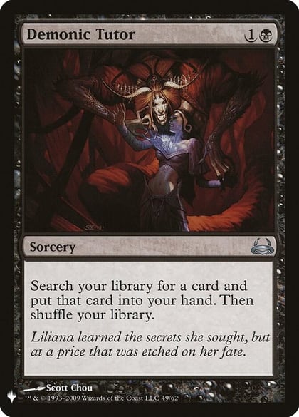 Demonic Tutor (DVD), The List Reprints 49