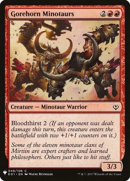 Gorehorn Minotaurs, The List Reprints 49