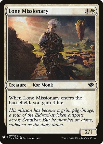 Lone Missionary, The List Reprints 49
