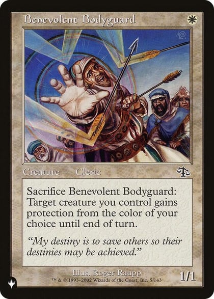 Benevolent Bodyguard, The List Reprints 5/143