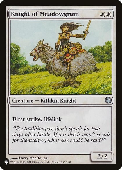 Knight of Meadowgrain, The List Reprints 5