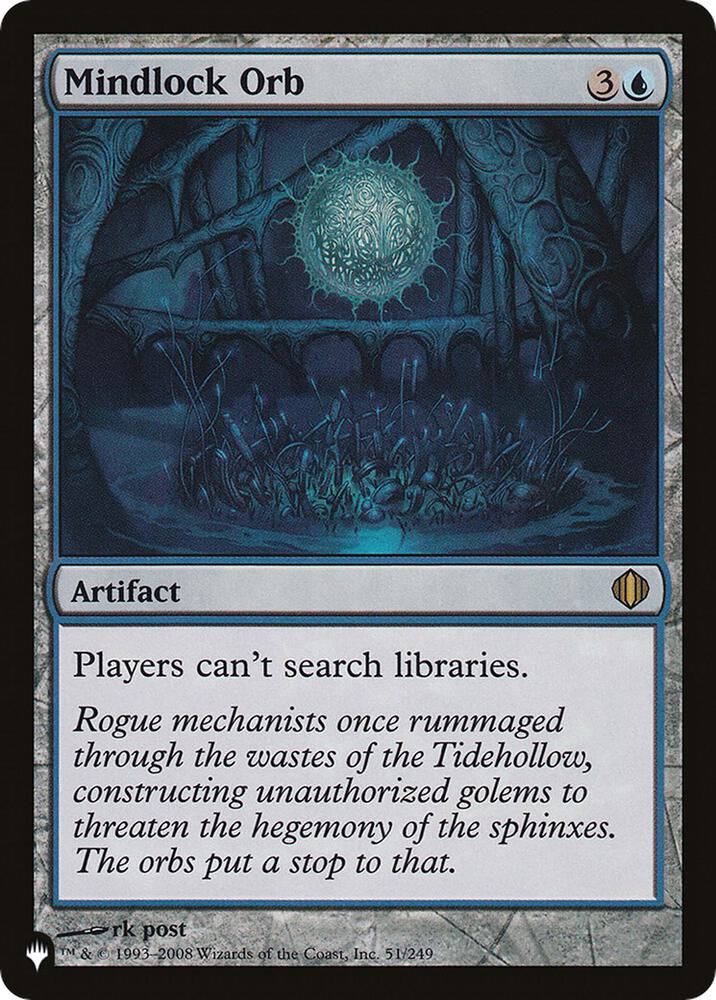 Mindlock Orb, The List Reprints 51/249