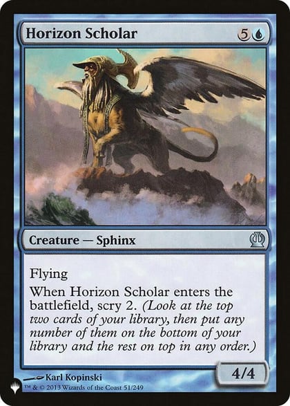 Horizon Scholar, The List Reprints 51/249