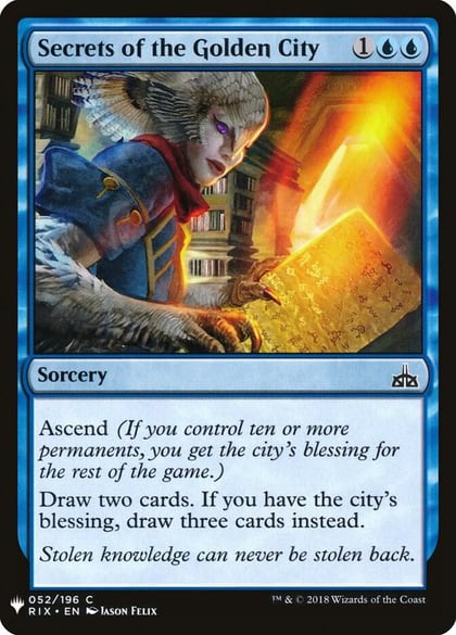 Secrets of the Golden City, The List Reprints 52