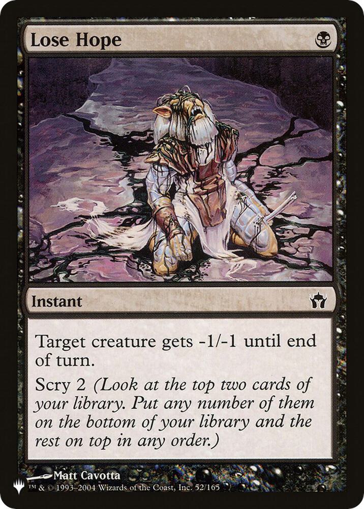 Lose Hope, The List Reprints 52/165